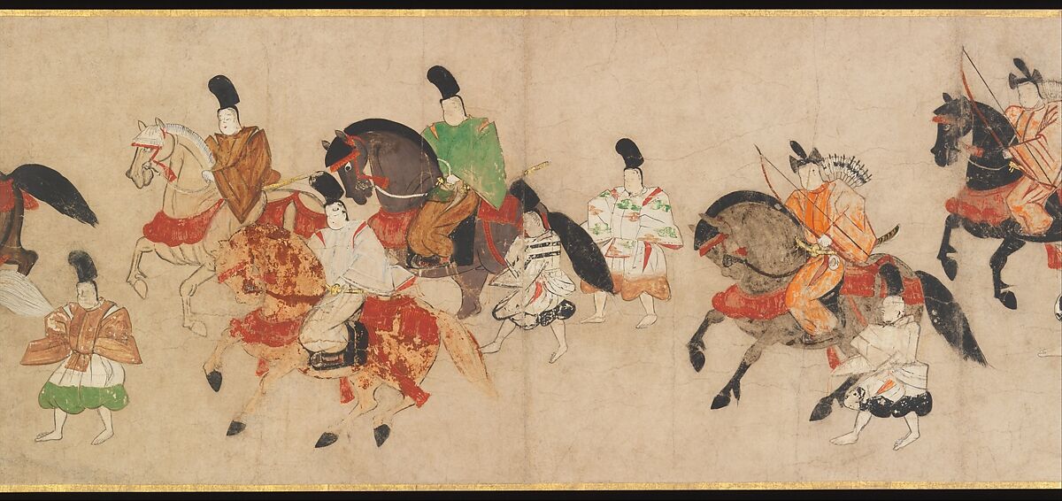 “Channel Markers” (Miotsukushi), Handscroll; ink and color on paper, Japan