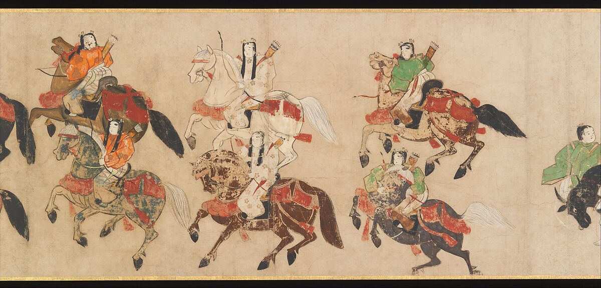 “Channel Markers” (Miotsukushi), Handscroll; ink and color on paper, Japan