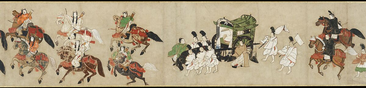 “Channel Markers” (Miotsukushi), Handscroll; ink and color on paper, Japan