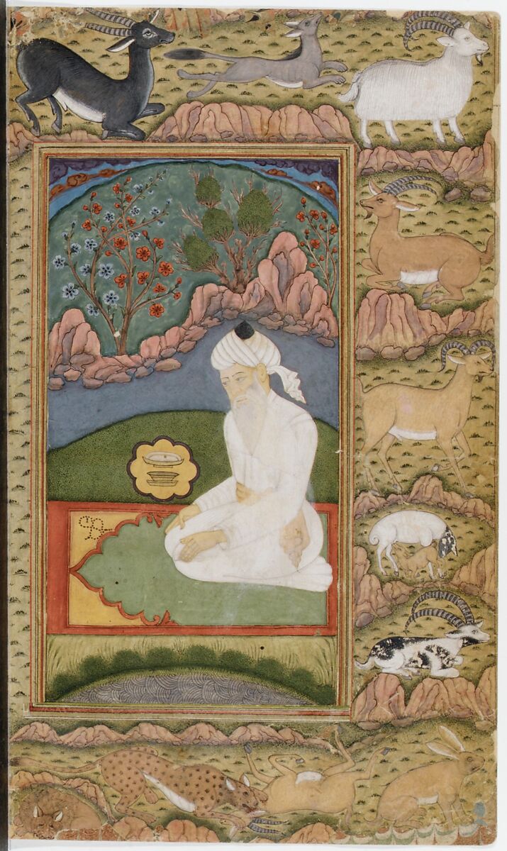 Nan va Halva (Breads and Sweets), Muhammad Baha' al-Din al-'Amili (Iranian, born Syria, Baalbek 1547–1621 Isfahan), Ink, opaque watercolor, and gold on paper
Binding: leather