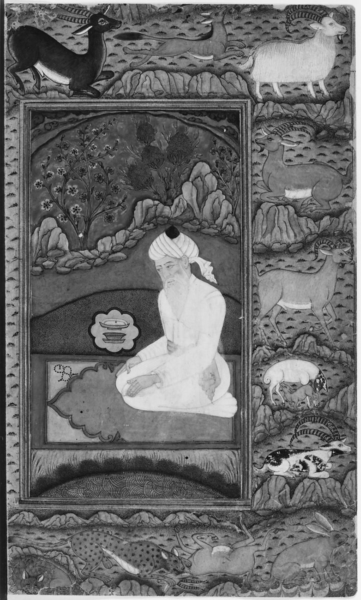 Nan va Halva (Breads and Sweets), Muhammad Baha' al-Din al-'Amili (Iranian, born Syria, Baalbek 1547–1621 Isfahan), Ink, opaque watercolor, and gold on paper
Binding: leather