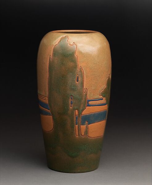 Vase, Designed by Frederick Hurten Rhead (American (born England), Hanley, Stoke-on-Trent 1880–1942 New York), Earthenware, American