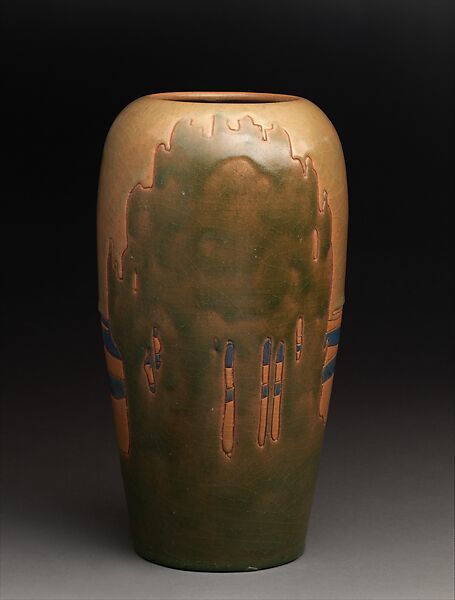 Vase, Designed by Frederick Hurten Rhead (American (born England), Hanley, Stoke-on-Trent 1880–1942 New York), Earthenware, American