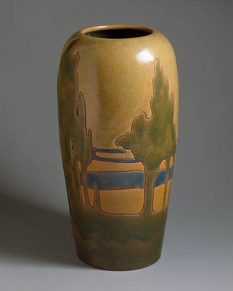 Vase, Designed by Frederick Hurten Rhead (American (born England), Hanley, Stoke-on-Trent 1880–1942 New York), Earthenware, American