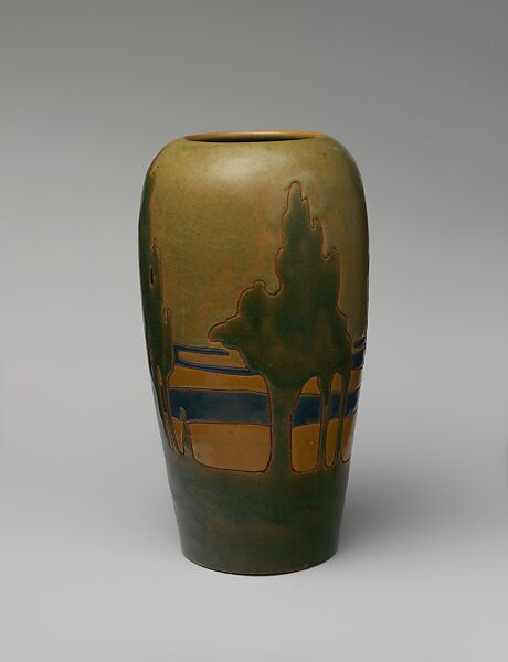Vase, Designed by Frederick Hurten Rhead (American (born England), Hanley, Stoke-on-Trent 1880–1942 New York), Earthenware, American