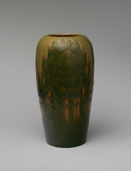 Vase, Designed by Frederick Hurten Rhead (American (born England), Hanley, Stoke-on-Trent 1880–1942 New York), Earthenware, American