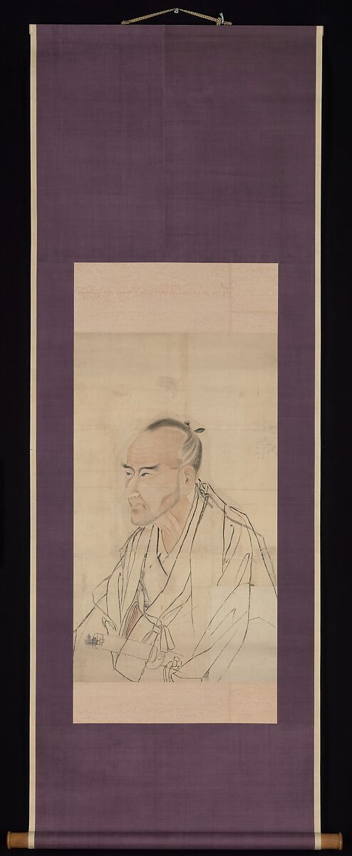 Sketch for the Portrait of Tachihara Suiken, Watanabe Kazan (Japanese, died 1841), Hanging scroll; ink and color on paper, Japan