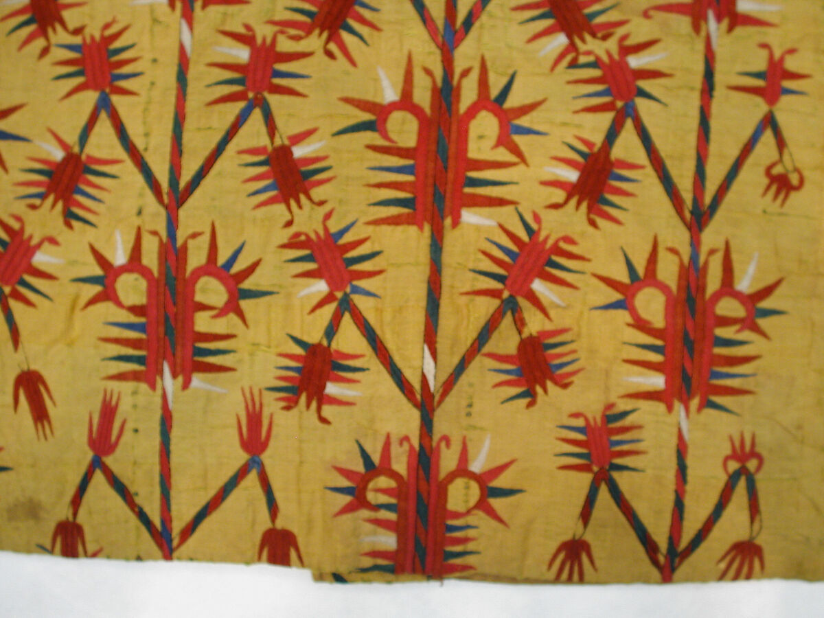 Robe (Chyrpy), Silk; embroidered in silk thread; cotton lining