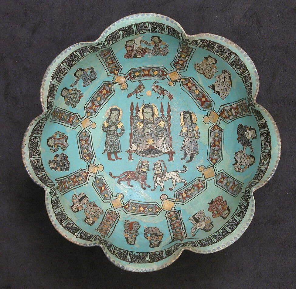 Bowl, Stonepaste; overglaze painted (mina'i)