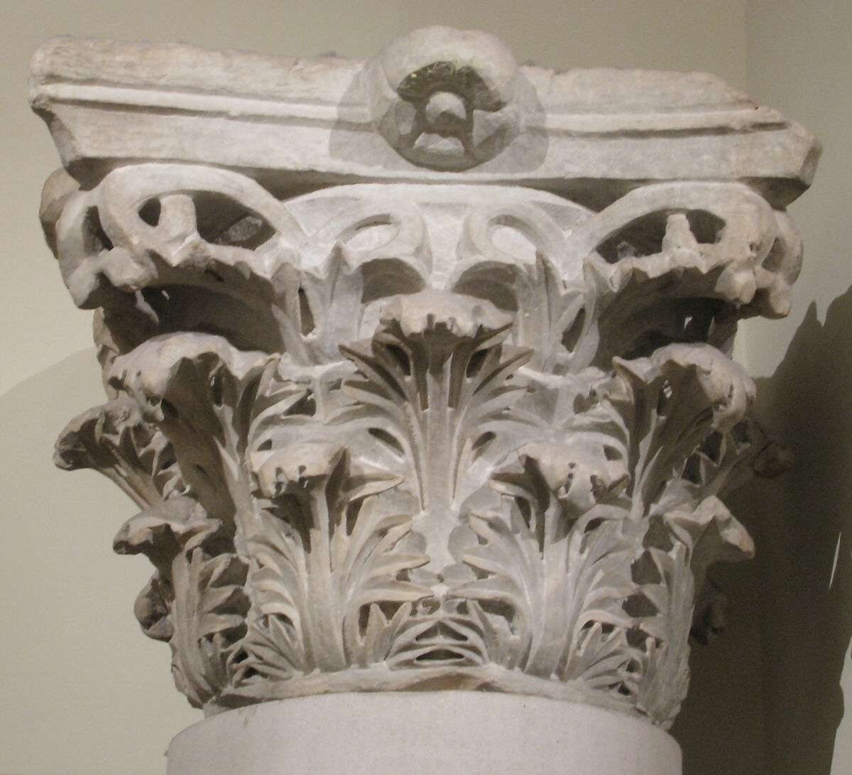 Capital with Acanthus Leaves, Marble; carved in relief