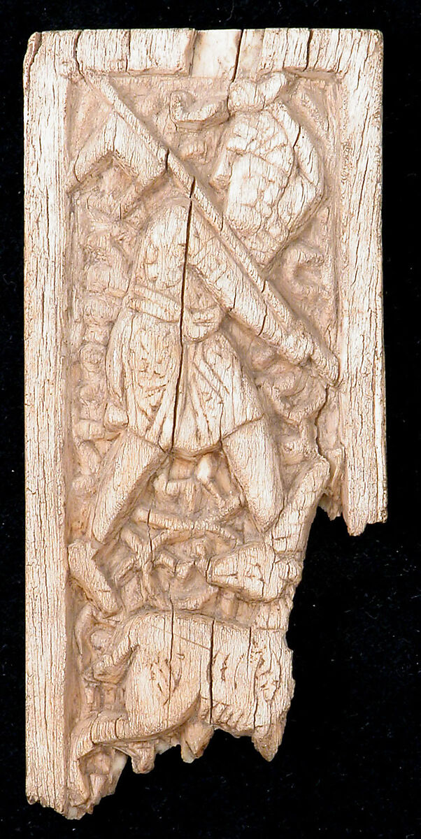 Fragment of a Panel, Bone; carved 