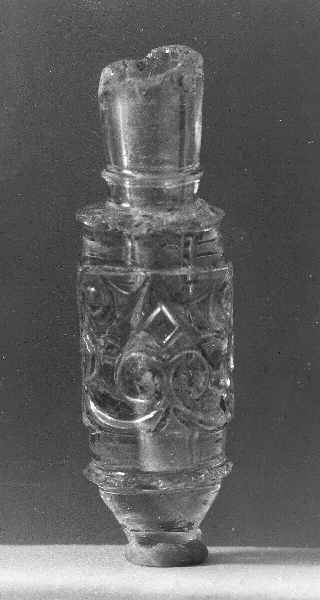 Crystal Flask, Rock crystal; carved and drilled