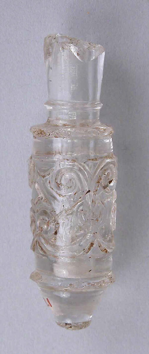 Crystal Flask, Rock crystal; carved and drilled 
