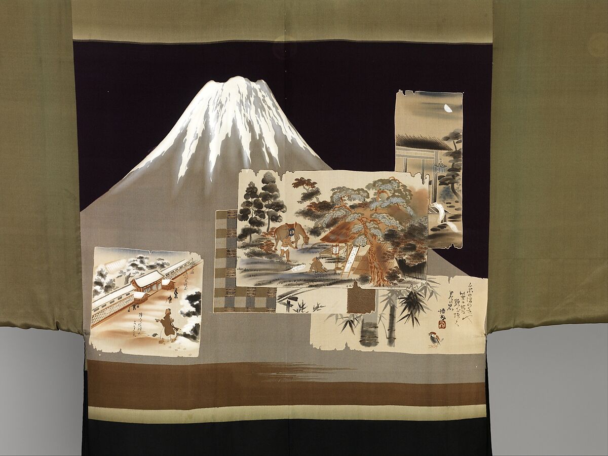 Man's Formal Jacket (Haori), Dye-patterned and painted plain-weave silk, Japan