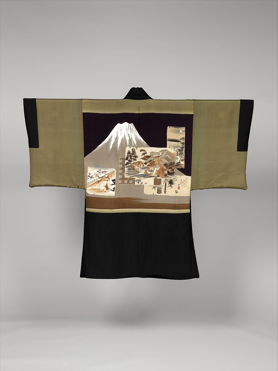 Man's Formal Jacket (Haori), Dye-patterned and painted plain-weave silk, Japan 