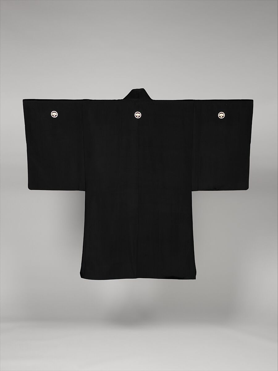 Man's Formal Jacket (Haori), Dye-patterned and painted plain-weave silk, Japan