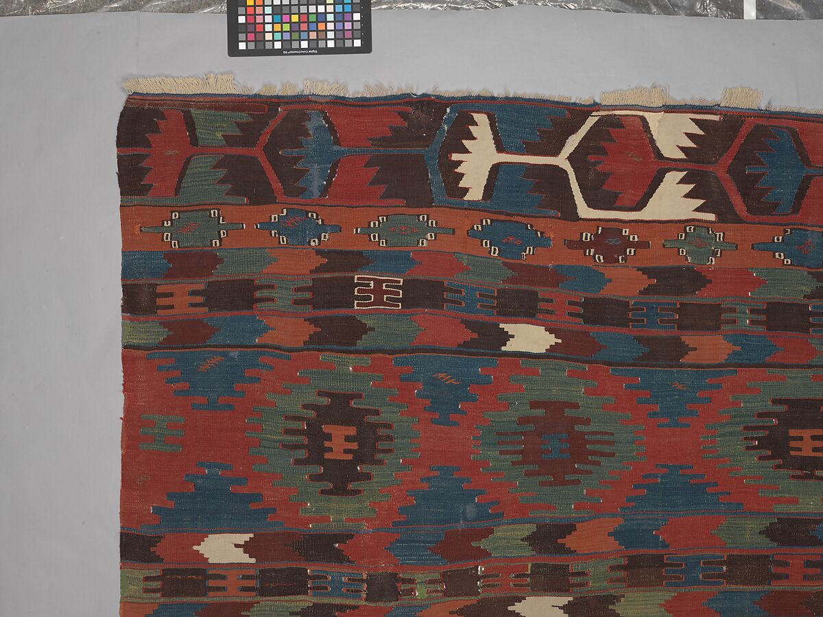 Carpet, Wool and cotton; tapestry-woven