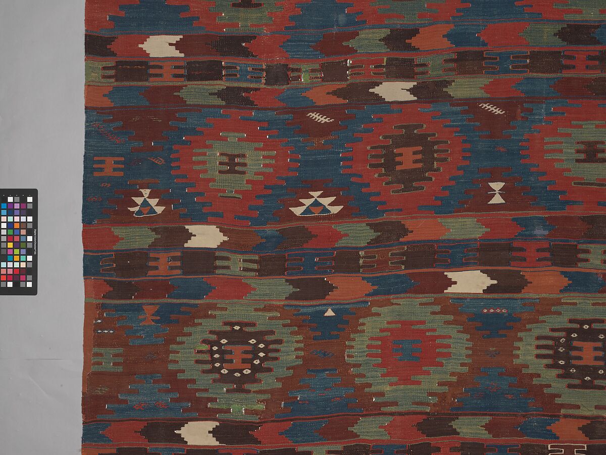 Carpet, Wool and cotton; tapestry-woven