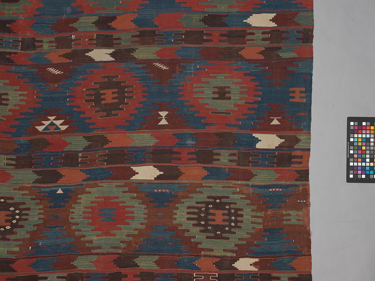 Carpet, Wool and cotton; tapestry-woven