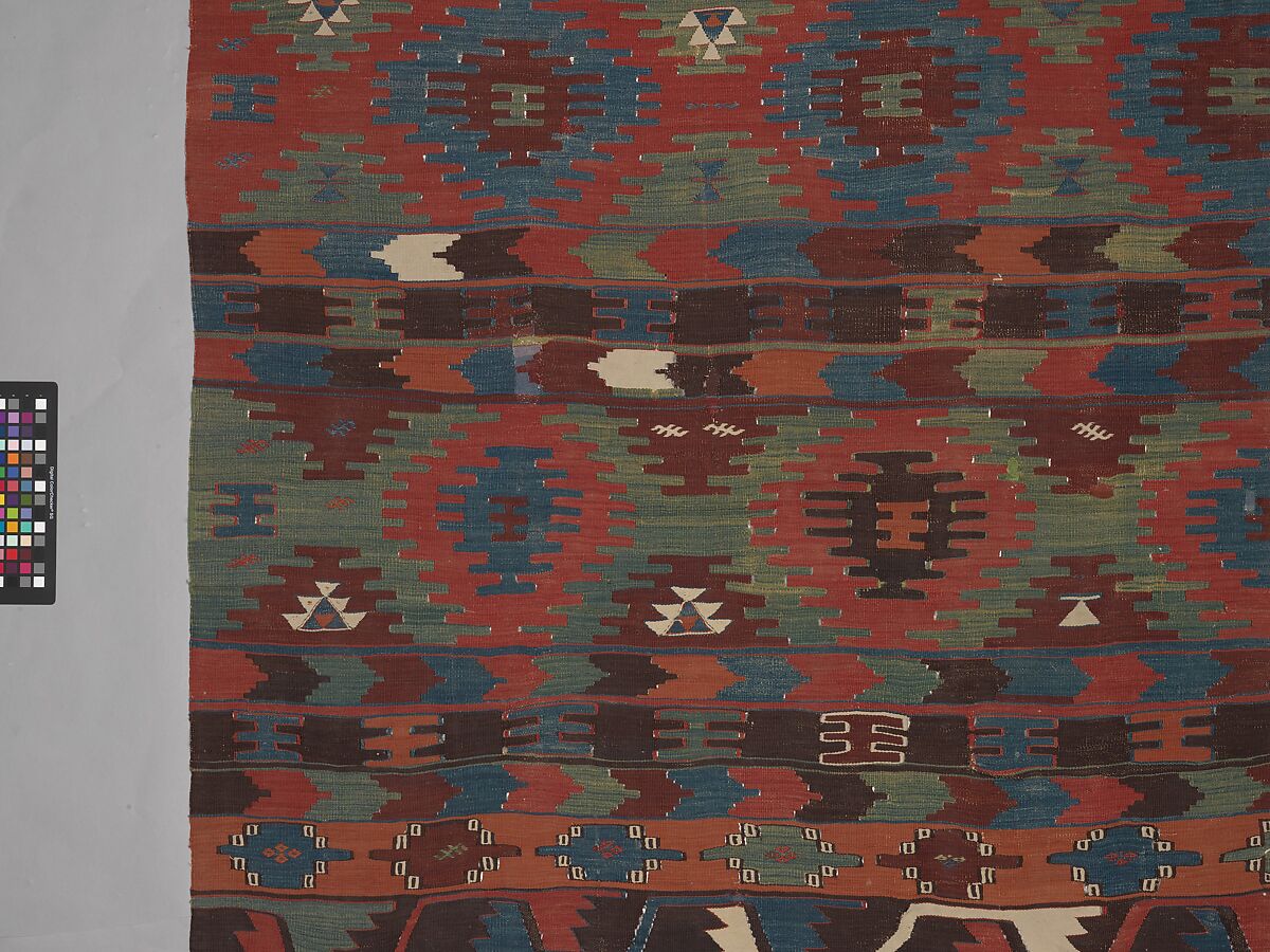 Carpet, Wool and cotton; tapestry-woven