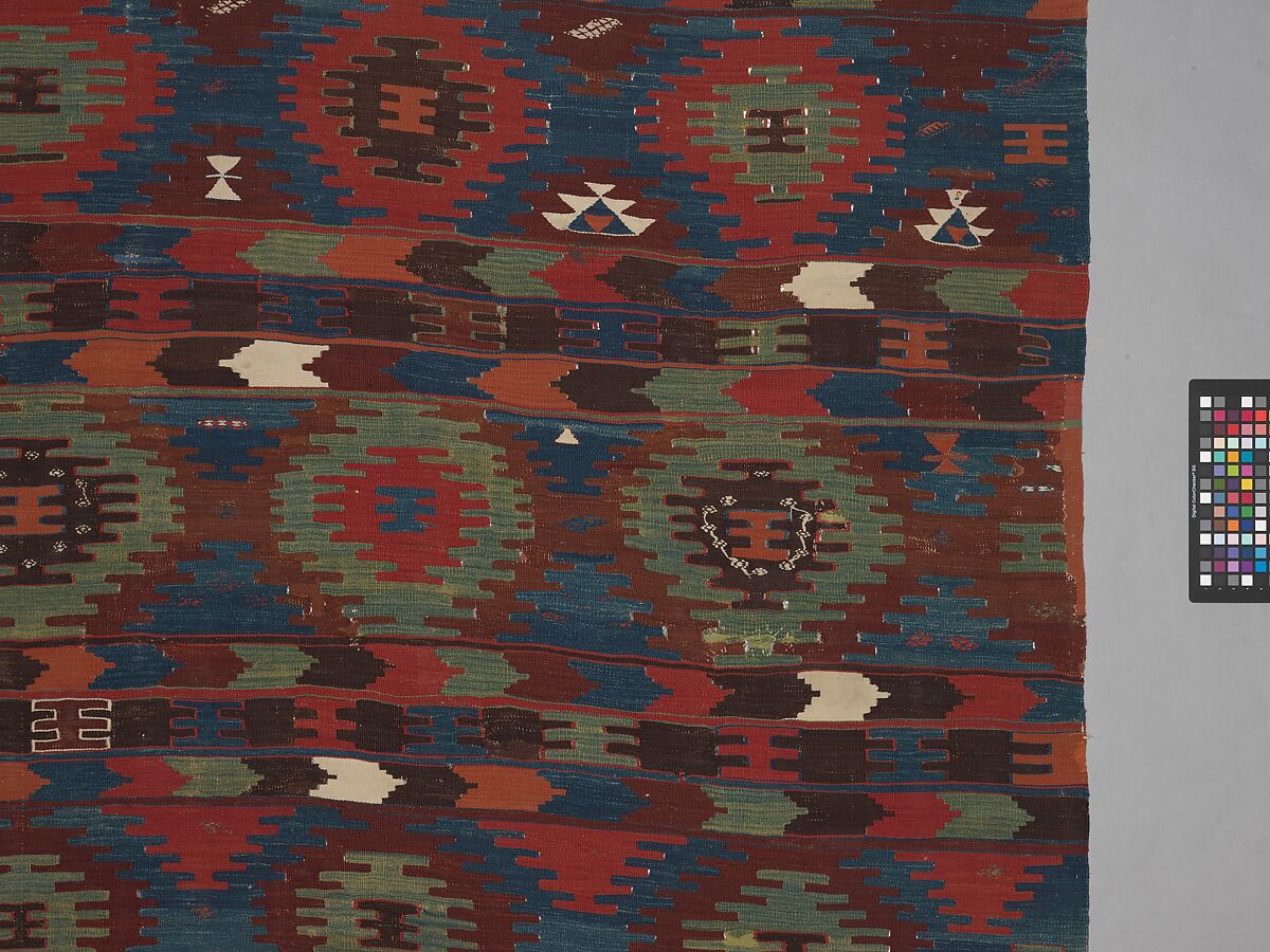 Carpet, Wool and cotton; tapestry-woven