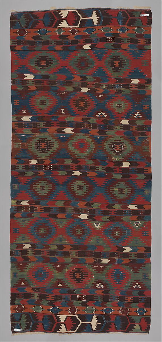 Carpet, Wool and cotton; tapestry-woven
