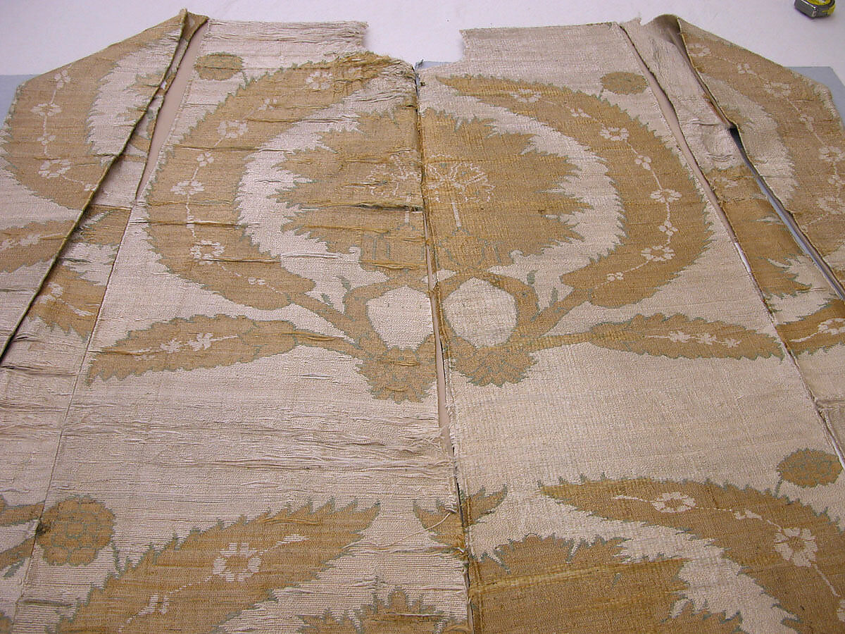 Kaftan, Silk, metal wrapped thread; taqueté (seraser)
