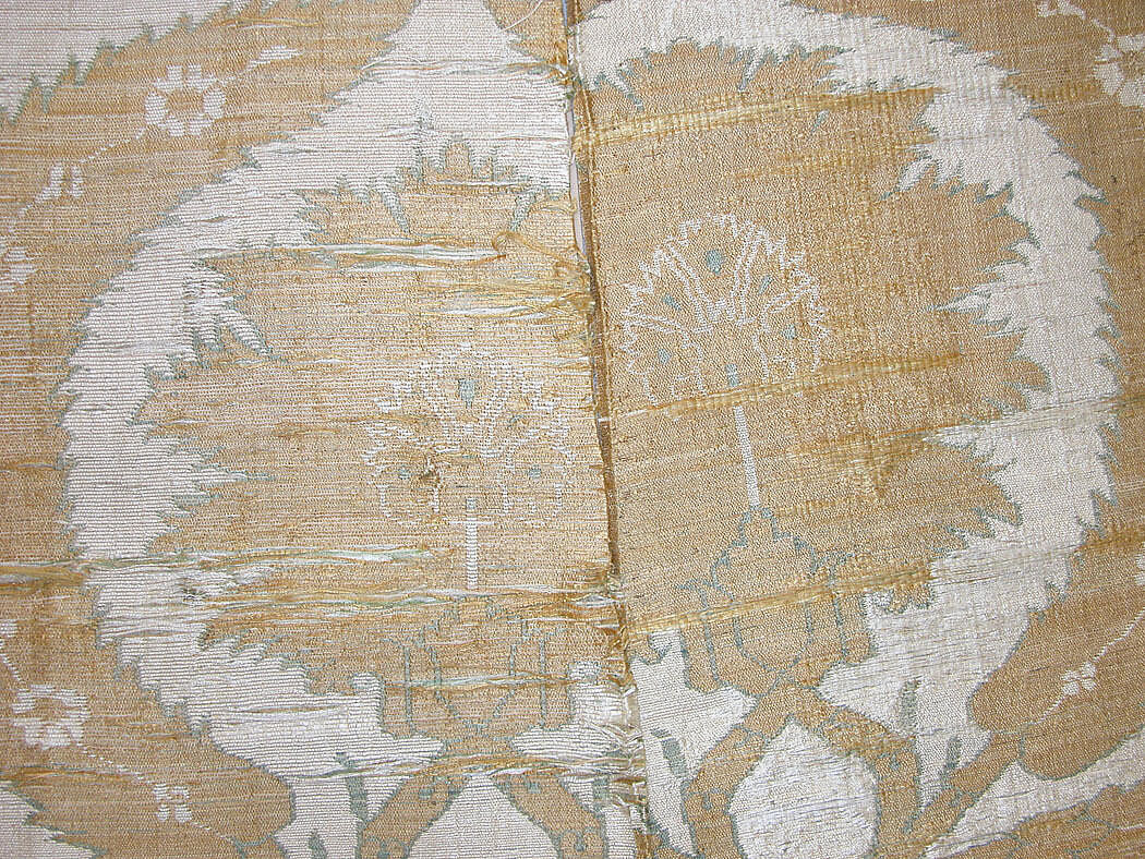 Kaftan, Silk, metal wrapped thread; taqueté (seraser)