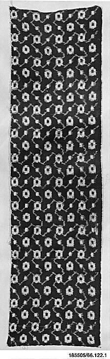 Piece of Cloth for Kimono with Pattern of Stylized Rosettes, Plain-weave cotton with warp and weft kasuri (ikat) patterning, Japan 
