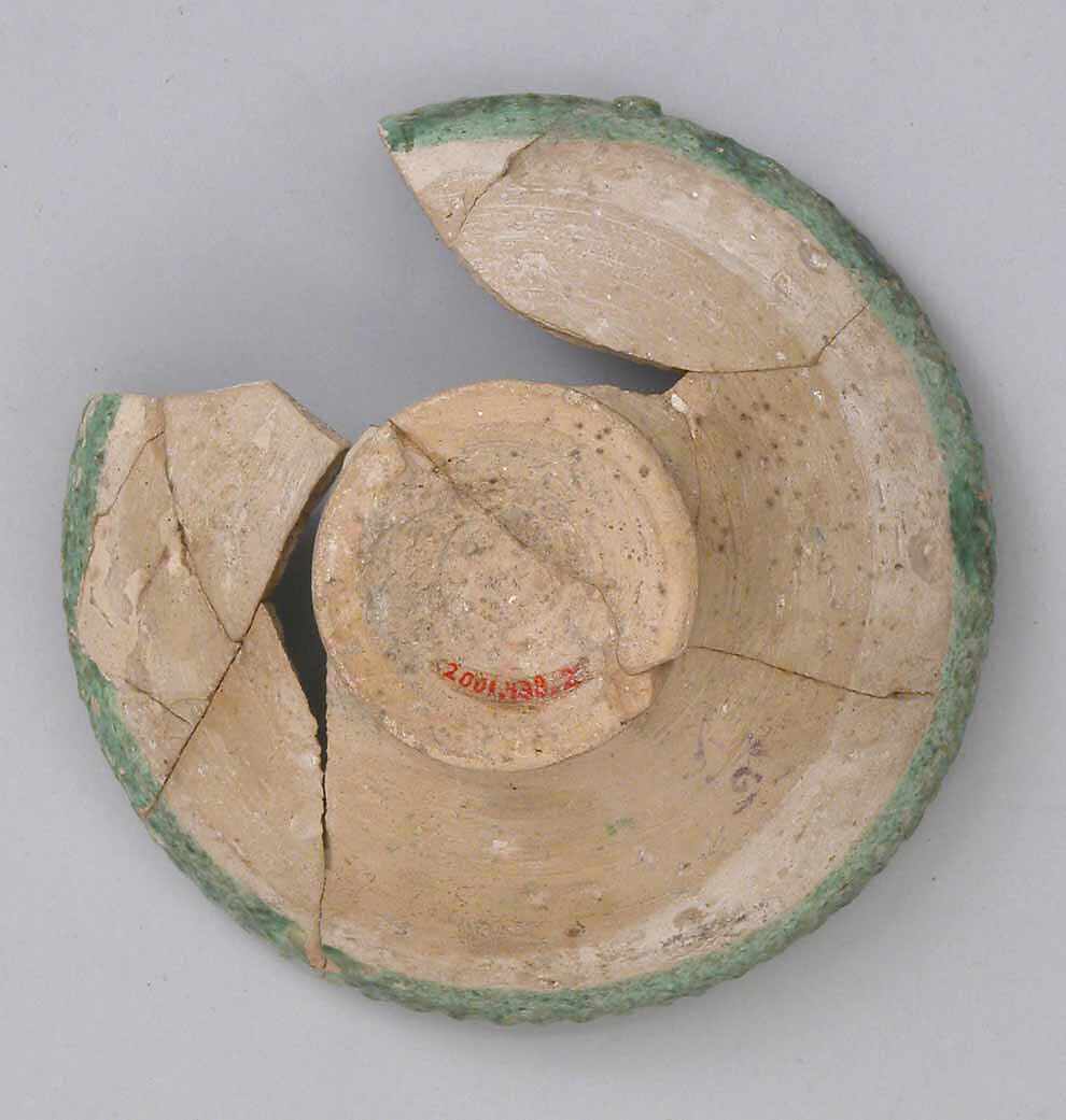 Bowl, Earthenware; carved and glazed