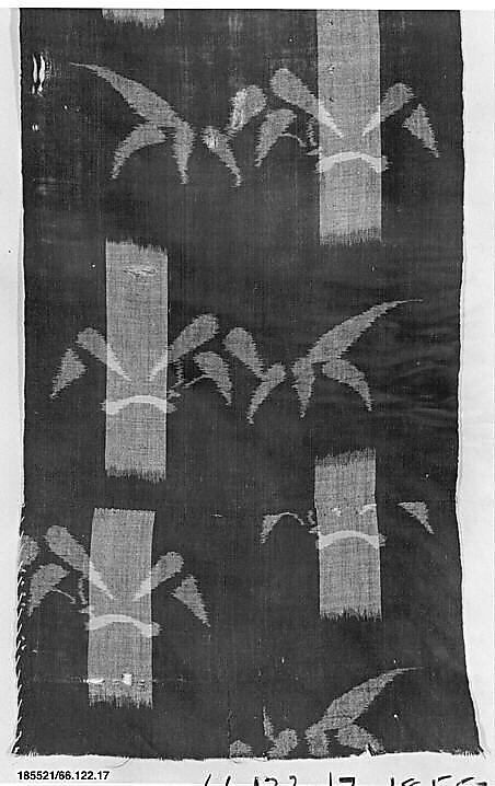 Piece of Cloth for Bedding with Pattern of Bamboo, Plain-weave cotton with warp and weft kasuri (ikat ) patterning, Japan 