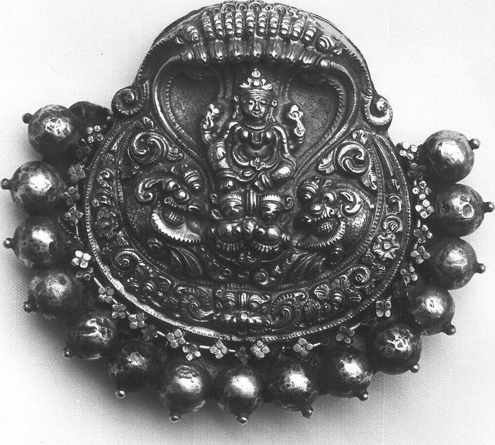 Hair Ornament (Nagar), Gold and silver