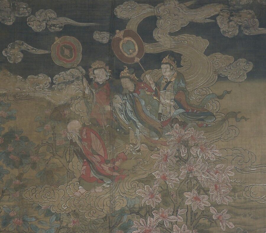 Death of the Historical Buddha (Nehan-zu), Hanging scroll; ink, color, and gold on silk, Japan