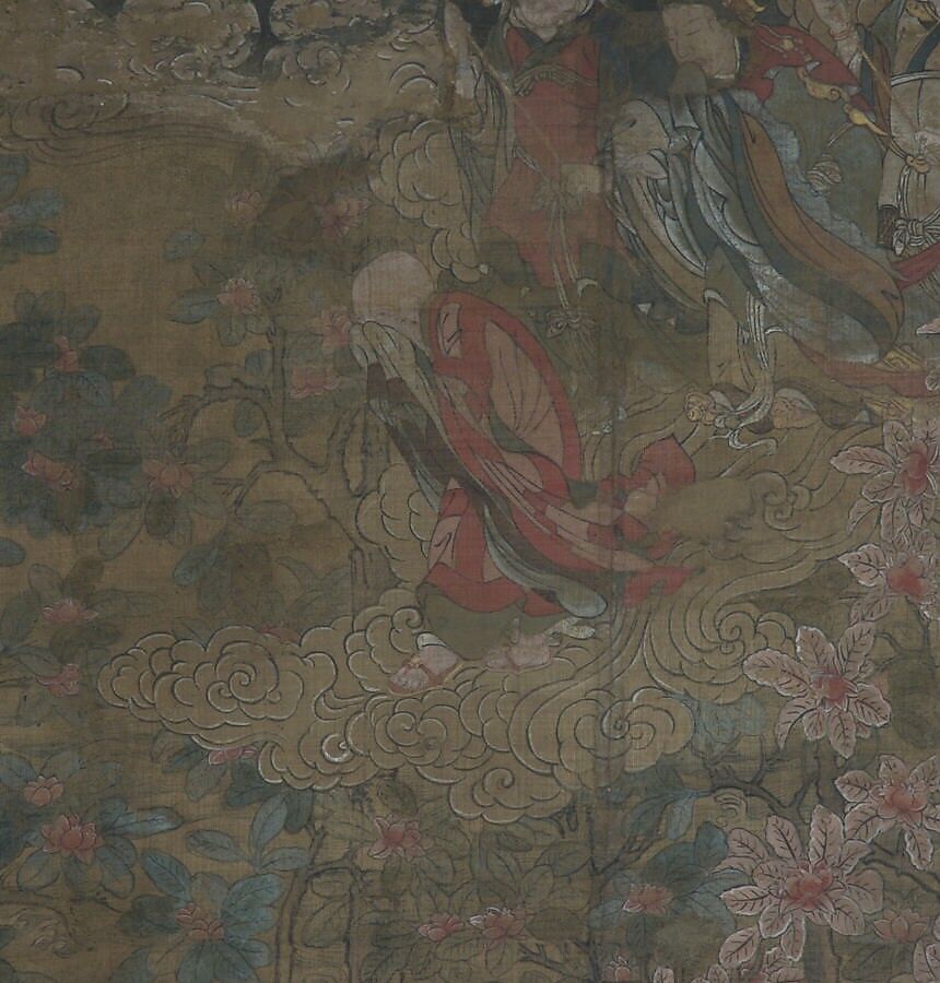 Death of the Historical Buddha (Nehan-zu), Hanging scroll; ink, color, and gold on silk, Japan