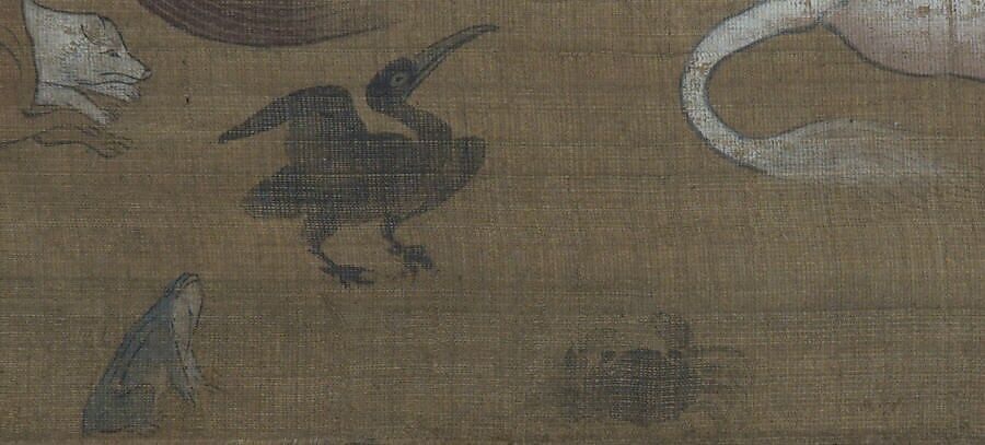 Death of the Historical Buddha (Nehan-zu), Hanging scroll; ink, color, and gold on silk, Japan