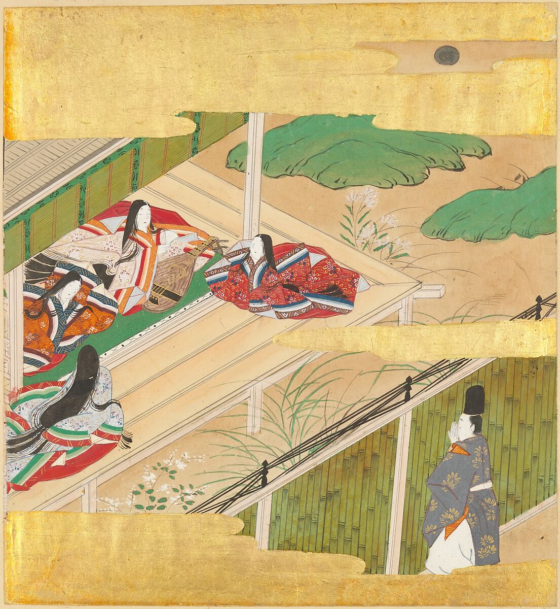 The Tale of Genji (Genji Monogatari), Formerly attributed to Tosa Mitsusada (Japanese, 1738–1806), Set of twenty-four album leaves; ink, color, and gold on paper, Japan