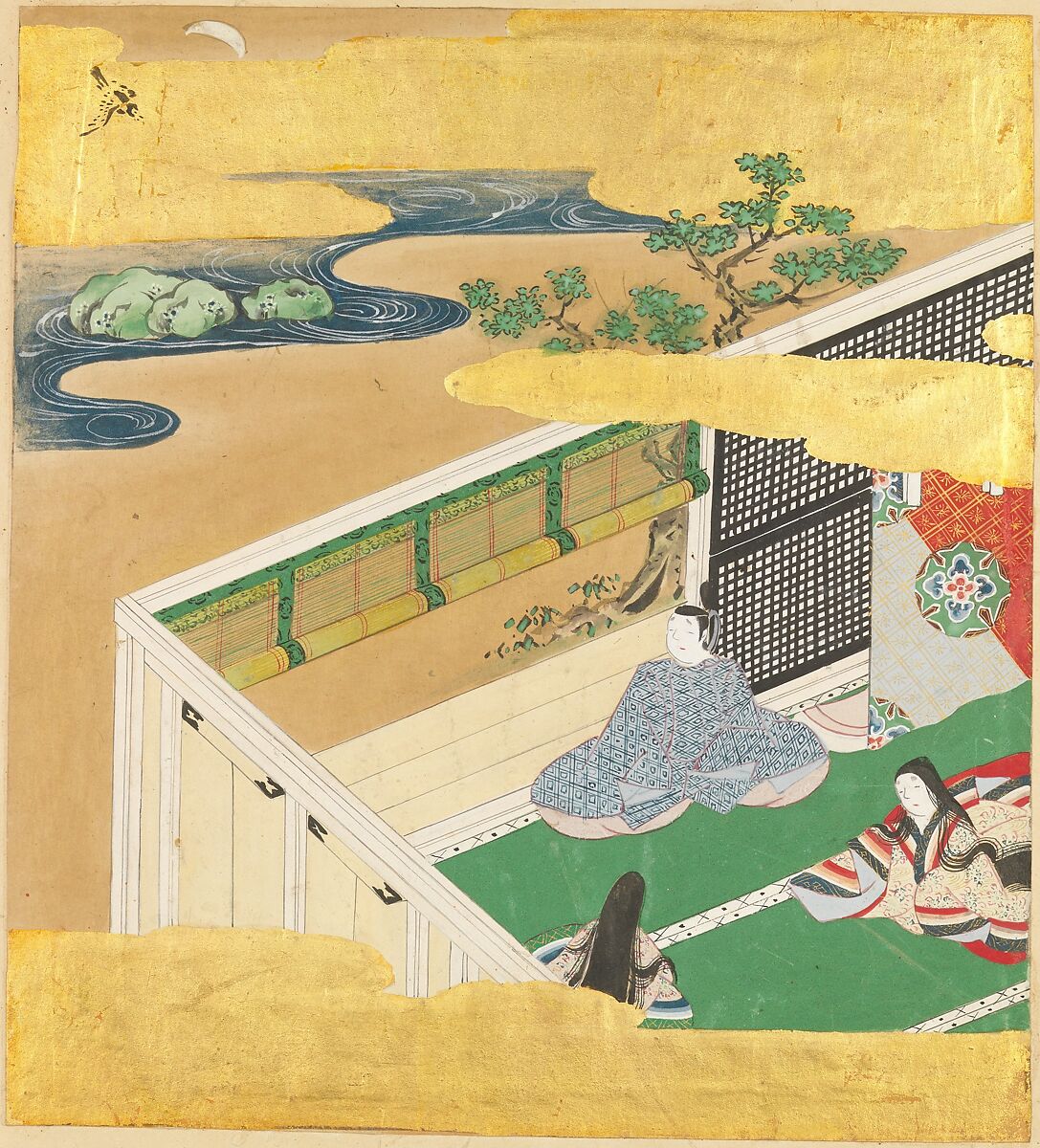 The Tale of Genji (Genji Monogatari), Formerly attributed to Tosa Mitsusada (Japanese, 1738–1806), Set of twenty-four album leaves; ink, color, and gold on paper, Japan