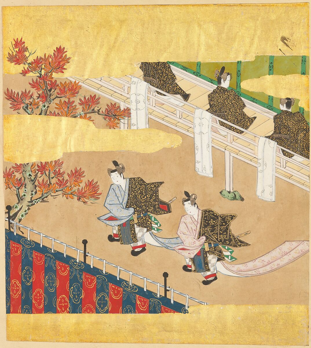 The Tale of Genji (Genji Monogatari), Formerly attributed to Tosa Mitsusada (Japanese, 1738–1806), Set of twenty-four album leaves; ink, color, and gold on paper, Japan