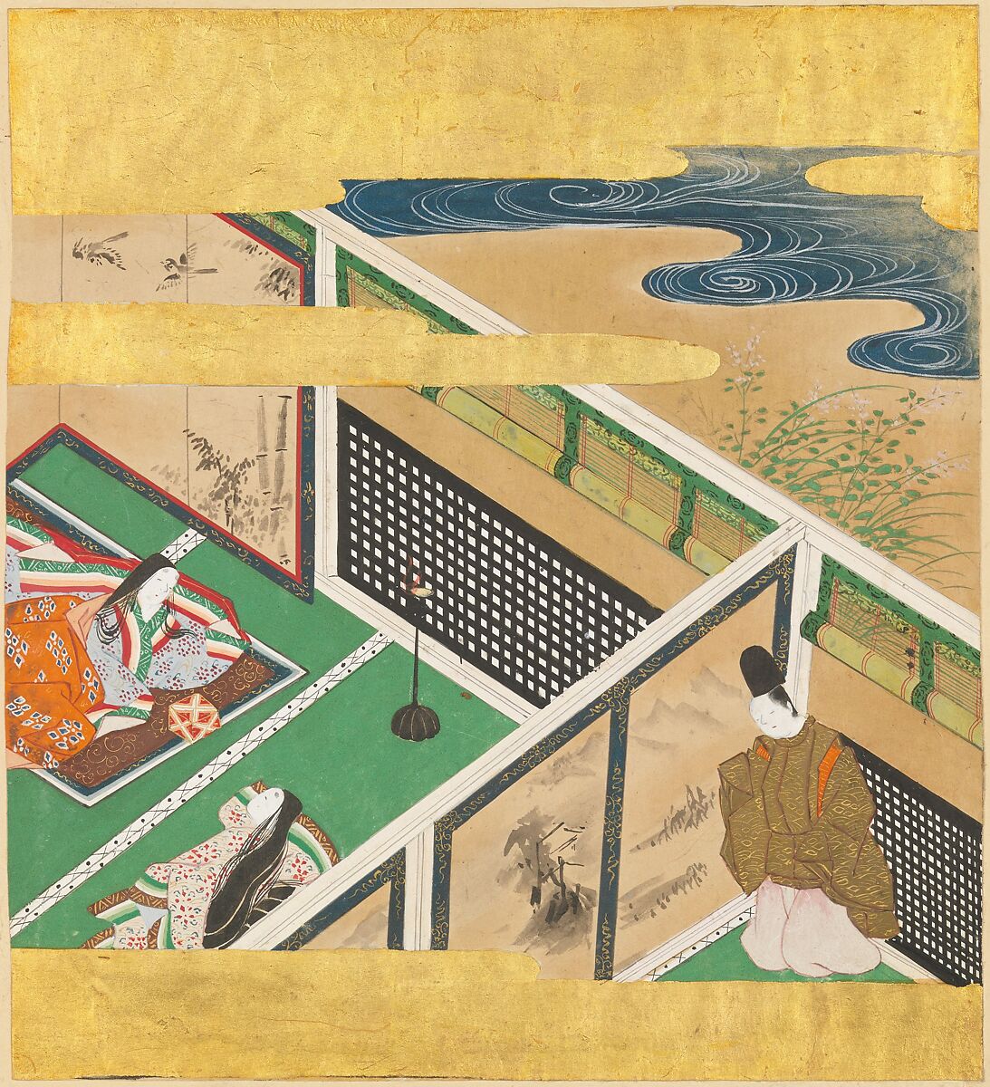 The Tale of Genji (Genji Monogatari), Formerly attributed to Tosa Mitsusada (Japanese, 1738–1806), Set of twenty-four album leaves; ink, color, and gold on paper, Japan