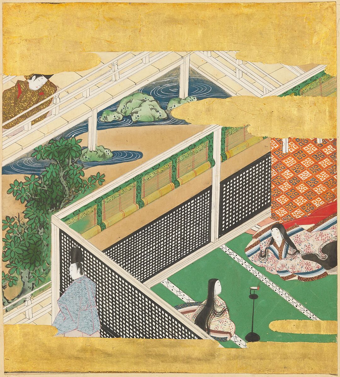 The Tale of Genji (Genji Monogatari), Formerly attributed to Tosa Mitsusada (Japanese, 1738–1806), Set of twenty-four album leaves; ink, color, and gold on paper, Japan