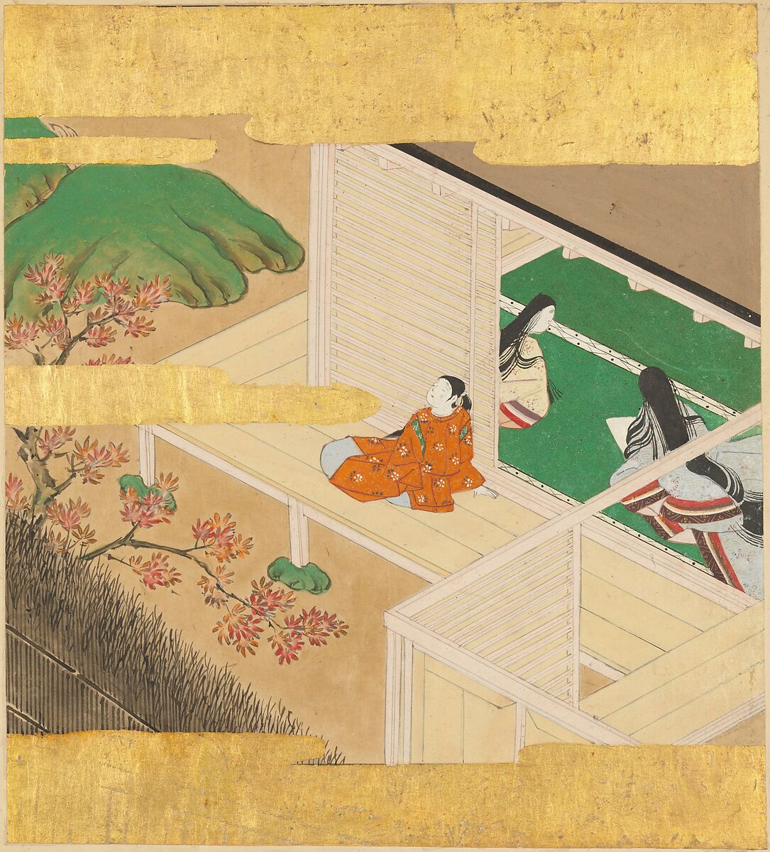 The Tale of Genji (Genji Monogatari), Formerly attributed to Tosa Mitsusada (Japanese, 1738–1806), Set of twenty-four album leaves; ink, color, and gold on paper, Japan