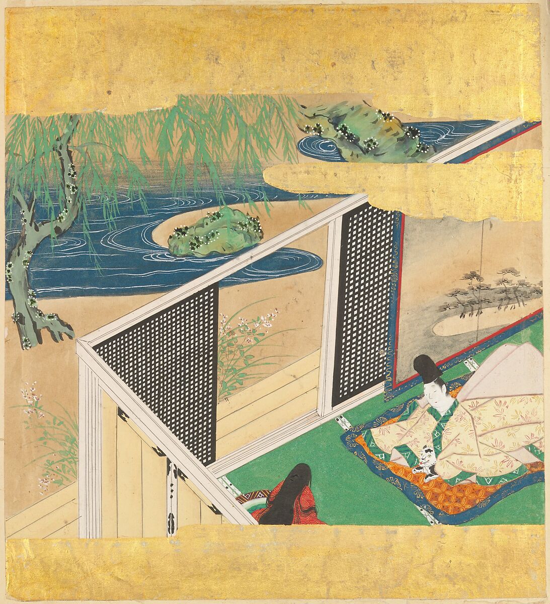 The Tale of Genji (Genji Monogatari), Formerly attributed to Tosa Mitsusada (Japanese, 1738–1806), Set of twenty-four album leaves; ink, color, and gold on paper, Japan