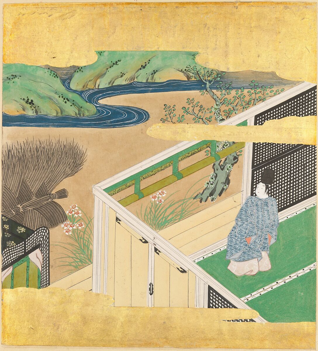 The Tale of Genji (Genji Monogatari), Formerly attributed to Tosa Mitsusada (Japanese, 1738–1806), Set of twenty-four album leaves; ink, color, and gold on paper, Japan