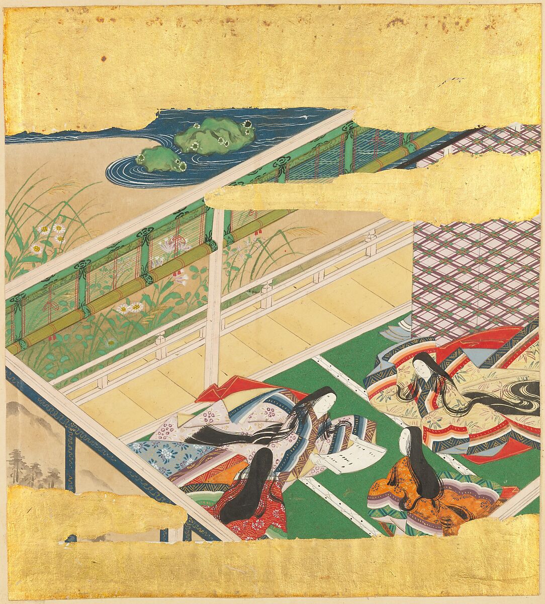 The Tale of Genji (Genji Monogatari), Formerly attributed to Tosa Mitsusada (Japanese, 1738–1806), Set of twenty-four album leaves; ink, color, and gold on paper, Japan