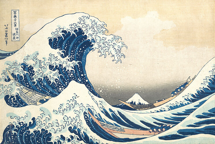 Under the Wave off Kanagawa (Kanagawa oki nami ura), also known as The Great Wave, from the series Thirty-six Views of Mount Fuji (Fugaku sanjūrokkei)