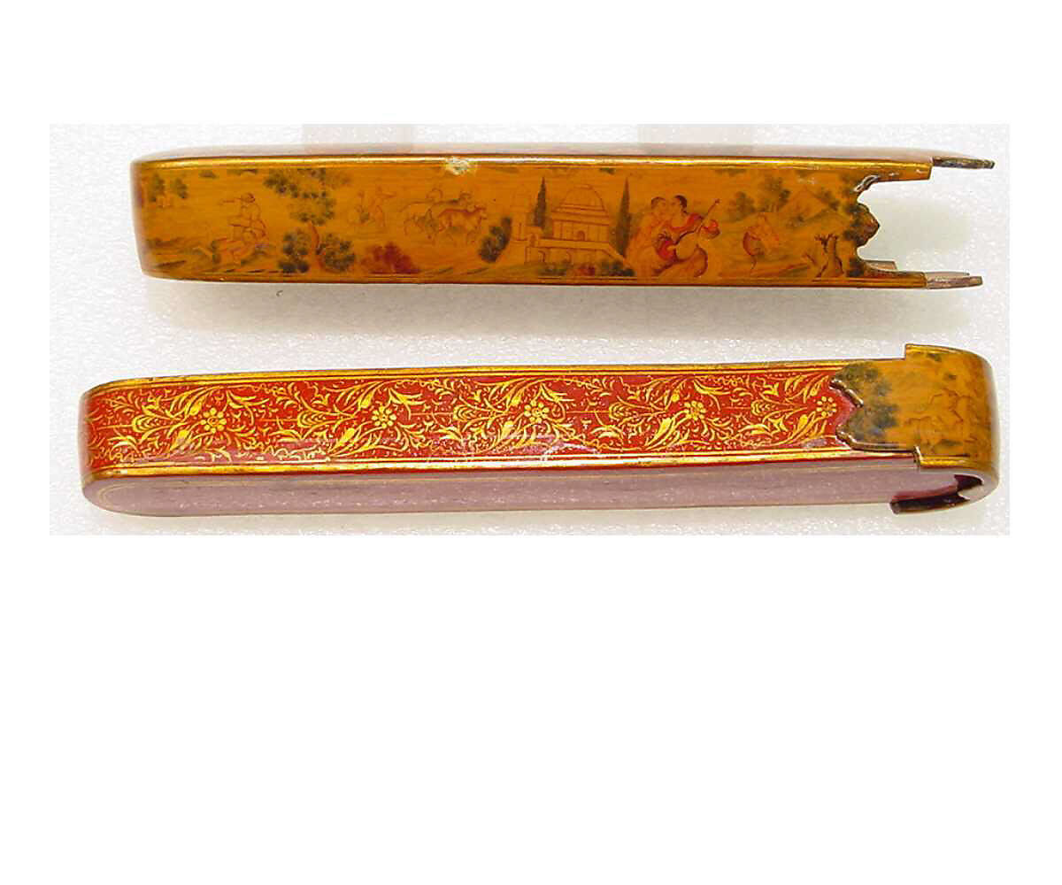 Lacquered Pen Box  (Qalamdan), Manohar (active ca. 1582–1624), Papier-maché; painted, gilded, and lacquered