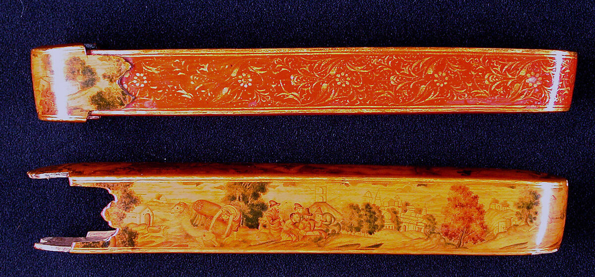 Lacquered Pen Box  (Qalamdan), Manohar (active ca. 1582–1624), Papier-maché; painted, gilded, and lacquered