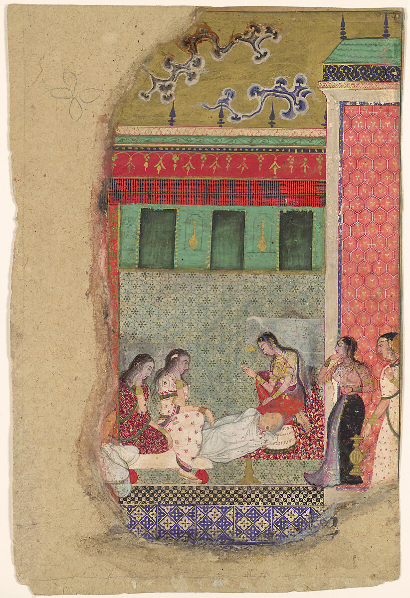 "The Death of King Dasharatha, the Father of Rama", Folio from a