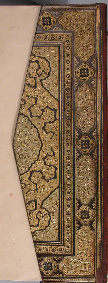 Mantiq al-Tayr (Language of the Birds), Farid al-Din `Attar (Iranian, Nishapur ca. 1142–ca. 1220 Nishapur), Binding: doublure