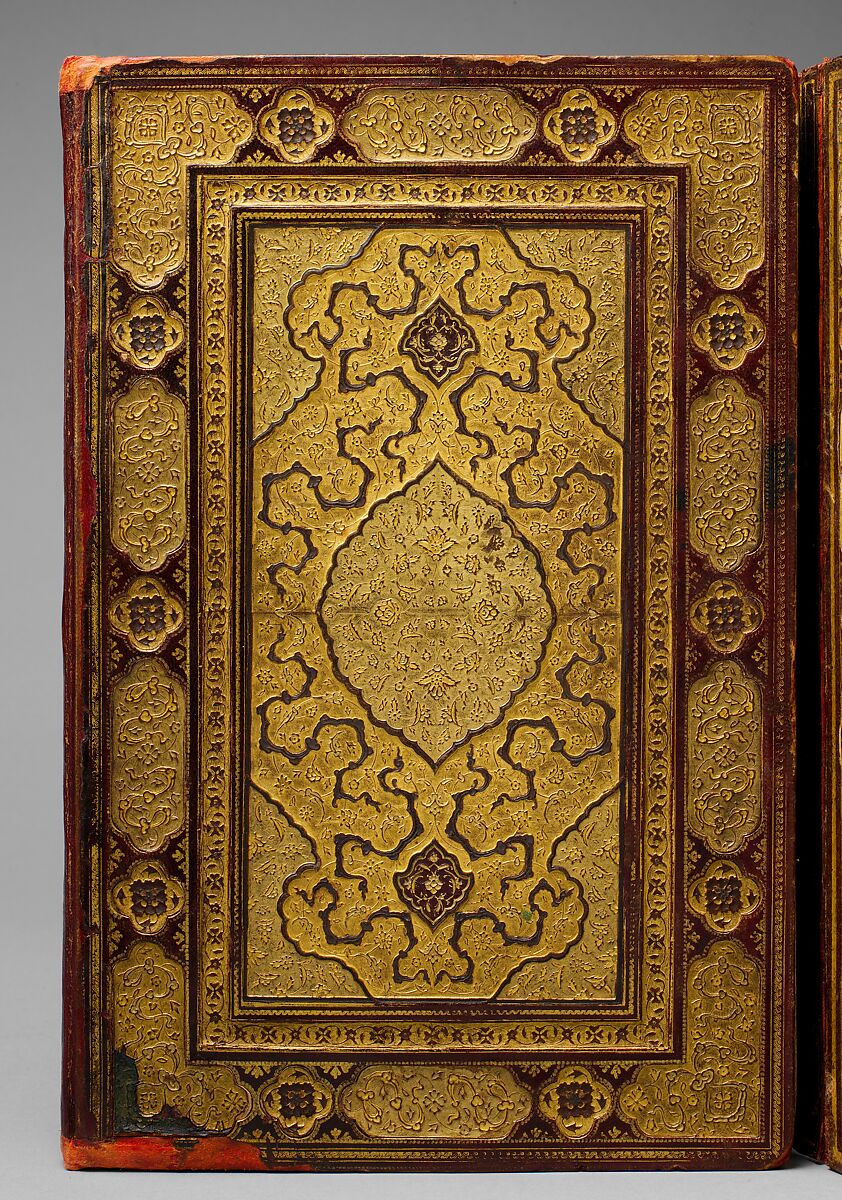 Mantiq al-Tayr (Language of the Birds), Farid al-Din `Attar (Iranian, Nishapur ca. 1142–ca. 1220 Nishapur), Binding: doublure
